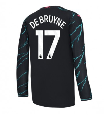 Manchester City Kevin De Bruyne #17 Tredje Tröja 2023-24 Långärmad